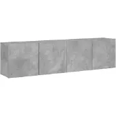 vidaXL TV-Wandschränke 2 Stk. Betongrau 80x30x41 cm