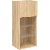 vidaXL TV-Schrank mit LED-Leuchten Sonoma-Eiche 40,5x30x90 cm