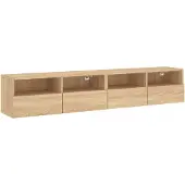 vidaXL TV-Wandschränke 2 Stk. Sonoma-Eiche 80x30x30 cm Holzwerkstoff