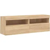 vidaXL TV-Wandschränke mit LED-Leuchten 2 Stk. Sonoma-Eiche 60x30x40cm