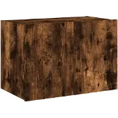 vidaXL TV-Wandschrank mit LED-Leuchten Räuchereiche 60x35x41 cm