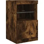 vidaXL Sideboard mit LED-Leuchten Räuchereiche 41x37x67 cm