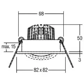 Brumberg LED-Einbaustrahler Tirrel-S, on/off, alu matt