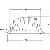 Brumberg LED-Einbaudownlight Lydon Midi, weiß, DALI, 4.000 K
