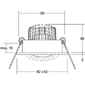 Brumberg LED-Einbauspot Tirrel-S, RC Treiber rund, weiß matt