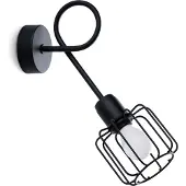 Sollux Wandleuchte BELUCI 1S schwarz 1xE14 10W Stahl 30x28x15cm