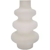 Intirilife Keramik Vase in Creme Weiss