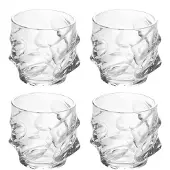 Intirilife 4x Whisky Glas 'SCULPTURED