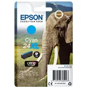 Epson Elephant Singlepack Cyan 24XL Claria Photo HD Ink, High (L) Yield, Cyan, 8,7 ml, 1 Stück(e), 740 Seiten, Einzelpackung