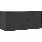 vidaXL TV-Schrank Schwarz 99x39x44 cm Stahl