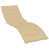 vidaXL Sonnenliegen-Auflage Melange Beige 200x70x4 cm Stoff