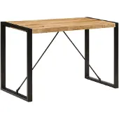 vidaXL Esstisch 120x55x76 cm Raues Mangoholz