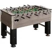 Winsport Bandito, Tischfußball Kickertisch "Profi-Soccer DeLuxe", eiche-grau, Standardstangen (ST)