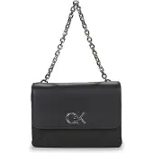 Calvin Klein Elegante schwarze Damentasche mit Kettengriff und 100% Recyclingmaterial