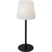 QAZQA Tischleuchte Schwarz Wiederaufladbar Incl LED und Dimmer IP54 Jude