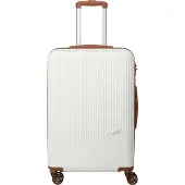 Travelite Bali Reisekoffer M Trolley 67cm 4 Rad Rollen TSA Hartschale weiß