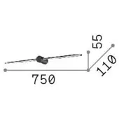 Ideal Lux Zeitgenössische Wandleuchte Aluminium Draht Weiß Led 13W 3000K Ip44