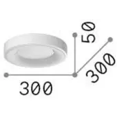 Ideal Lux Zeitgenössische Deckenleuchte Planet Metall Weiß Led Integriert 17W 3000K Ip20