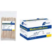 Meditrade Wattestäbchen aus Holz 1000 St Kombipackung