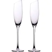 Intirilife Champagner Sekt Gläser Set mit moderner Kante