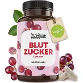 Arigato Distribution GmbH Blutzucker Komplex (180 Kapseln) Myo-Inositol, Zimt, B-Vitaminen, Zink und Chrom - Diabetes geeignet