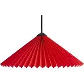 HAY Matin 380 Pendelleuchte Bright Red - , Rot, für Wohnzimmer, Stoff / Textil