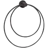Hubsch Interior - Handtuchhalter rund, schwarz