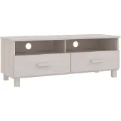 vidaXL TV-Schrank HAMAR Weiß 106x40x40 cm Massivholz Kiefer