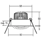Brumberg LED-Einbaustrahler Tirrel-R, on/off, strukturweiß