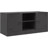 vidaXL TV-Schrank Schwarz 99x39x44 cm Stahl