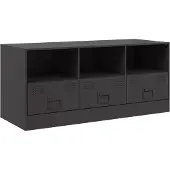vidaXL TV-Schrank Schwarz 99x39x44 cm Stahl
