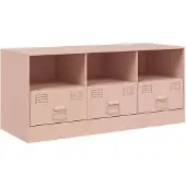 vidaXL TV-Schrank Rosa 99x39x44 cm Stahl