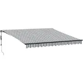 vidaXL Markise Automatisch Anthrazit und Weiß 450x300 cm