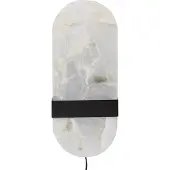 Bloomingville Taco Wandleuchte Schwarz - , Schwarz, für Wohnzimmer, Marmor
