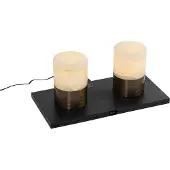QAZQA Set mit 2 Tischleuchten DunkelBronze RGBW wiederaufladbar Alessia