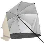 VirtuFit Strandparasol mit Windschutz 160 cm Beige