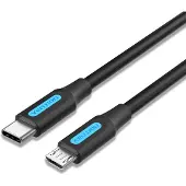 Vention COVBF, 1 m, Micro-USB B, USB C, USB 2.0, 0,48 Gbit/s, Schwarz