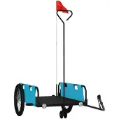 vidaXL Fahrradanhänger Blau und Schwarz Oxford-Gewebe & Eisen
