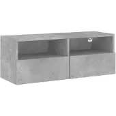 vidaXL TV-Wandschrank Betongrau 80x30x30 cm Holzwerkstoff