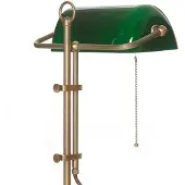BERLINER MESSINGLAMP Schreibtischlampe TULSI, grün, für Wohn- / Esszimmer, Glas, Antik, Tischlampe