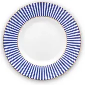 Pip studio Frühstücksteller Royal Stripes Blue 17 cm (6er-Set)