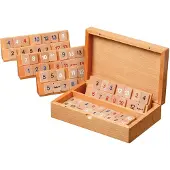Philos 3608 - Rummy, Holzkassette, klein, Magnetverschluss, Strategiespiel