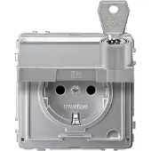 Merten SCHUKO-Steckdose alu MEG2316-7260