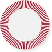 Pip studio Frühstücksteller Royal Stripes Dark Pink 17 cm (6er-Set)