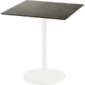 Veba Urban Terrassentisch Weiß gestell + Midnight Marble HPL 70x70 cm