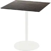 Essentials Urban Terrassentisch Weiß gestell + Riverwashed Wood HPL 70x70 cm