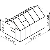 Pergart Vitavia Gewächshaus "Venus 6200" schwarz 6,2 m² 3 mm ESG