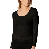 Mey Shirt langarm Serie Wool&Silk Schwarz | Größe 42