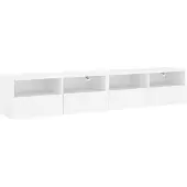 vidaXL TV-Wandschränke 2 Stk. Weiß 80x30x30 cm Holzwerkstoff