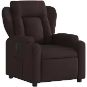 vidaXL Relaxsessel Elektrisch Dunkelbraun Stoff